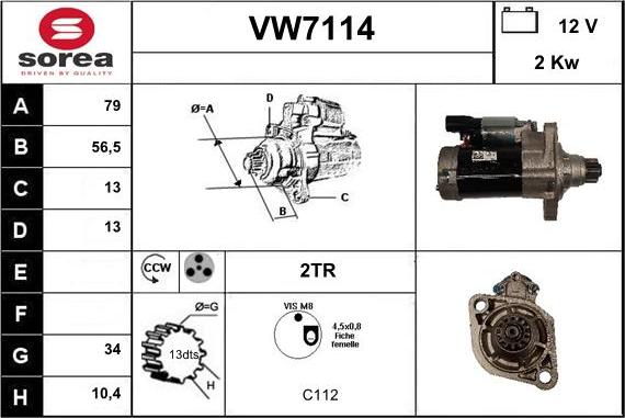 Sera VW7114 - Motorino d'avviamento autozon.pro