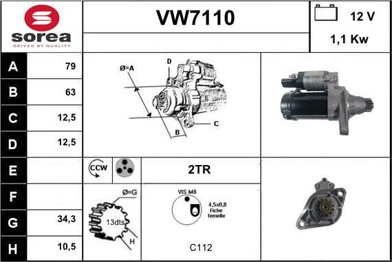 Sera VW7110 - Motorino d'avviamento autozon.pro