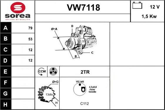 Sera VW7118 - Motorino d'avviamento autozon.pro