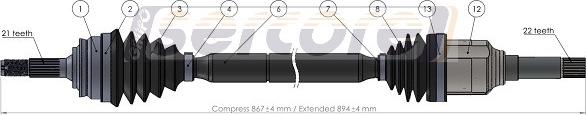 Sercore 221858 - Albero motore / Semiasse autozon.pro