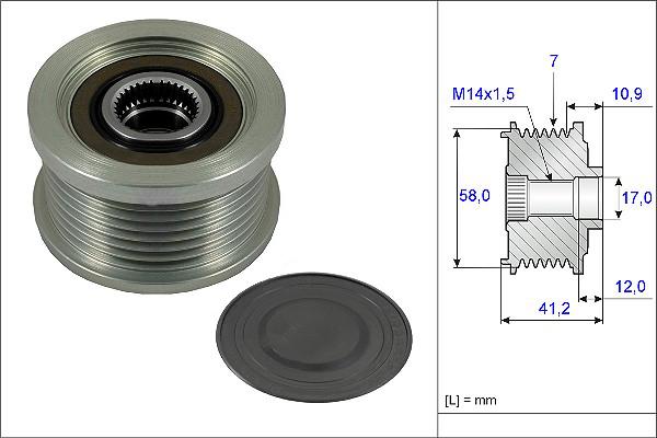 Sidat 455229 - Puleggia cinghia, Alternatore autozon.pro