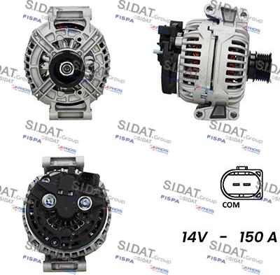 Sidat A12BH0965AS - Alternatore autozon.pro