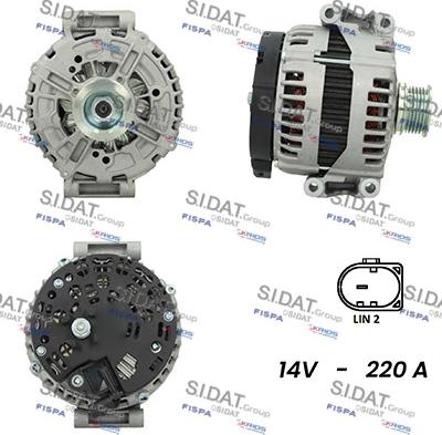 Sidat A12BH0985AS - Alternatore autozon.pro