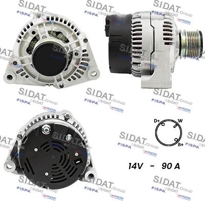 Sidat A12BH0552A2 - Alternatore autozon.pro