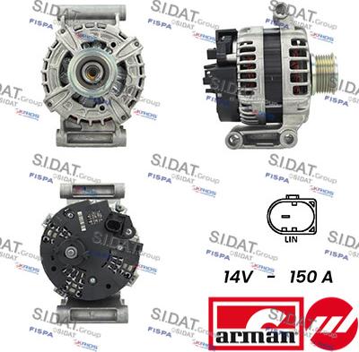 Sidat A12BH0106AS - Alternatore autozon.pro