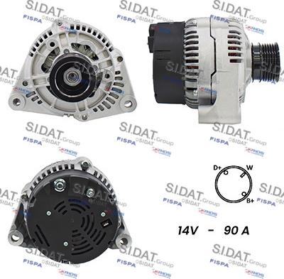 Sidat A12BH0102A2 - Alternatore autozon.pro