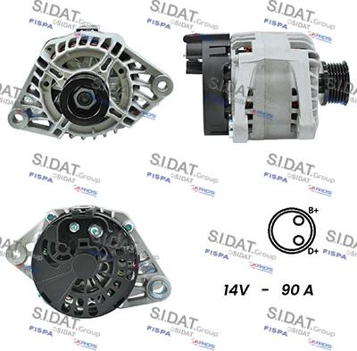 Sidat A12BH0341A2 - Alternatore autozon.pro