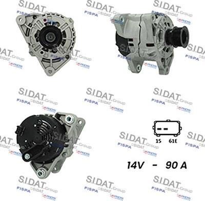 Sidat A12BH0244A2 - Alternatore autozon.pro