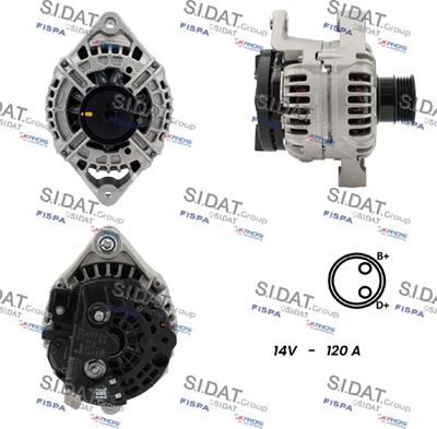 Sidat A12BH1254 - Alternatore autozon.pro