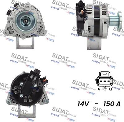 Sidat A12DE0153A2 - Alternatore autozon.pro