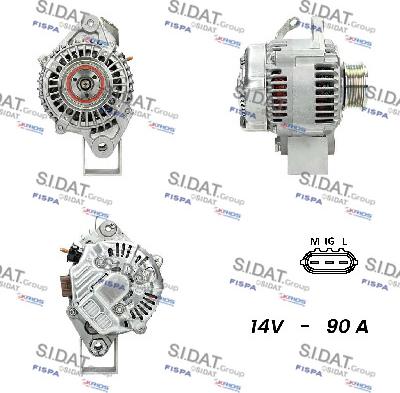 Sidat A12DE0175A2 - Alternatore autozon.pro