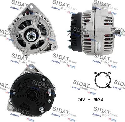 Sidat A12ML1438 - Alternatore autozon.pro