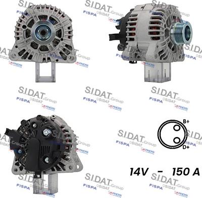 Sidat A12VA1017A2 - Alternatore autozon.pro