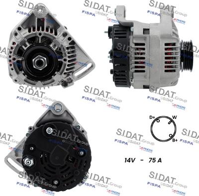 Sidat A12VA1292A2 - Alternatore autozon.pro