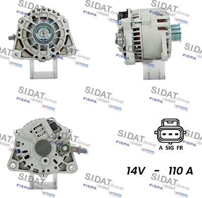 Sidat A12VS0466A2 - Alternatore autozon.pro