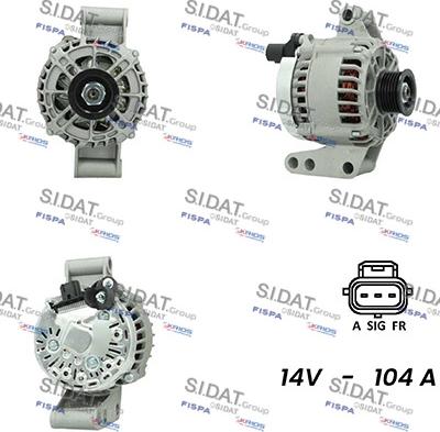 Sidat A12VS0060A2 - Alternatore autozon.pro