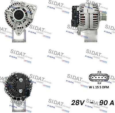 Sidat A24BH0045AS - Alternatore autozon.pro