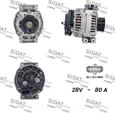 Sidat A24BH0016 - Alternatore autozon.pro