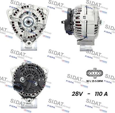 Sidat A24BH0011AS - Alternatore autozon.pro