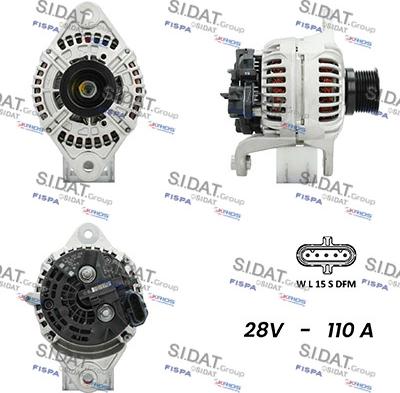 Sidat A24BH0082AS - Alternatore autozon.pro