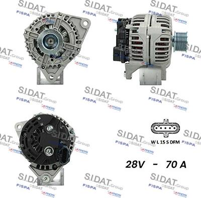 Sidat A24BH0025AS - Alternatore autozon.pro