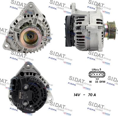 Sidat A24BH0158 - Alternatore autozon.pro