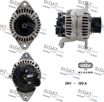 Sidat A24BH0165 - Alternatore autozon.pro