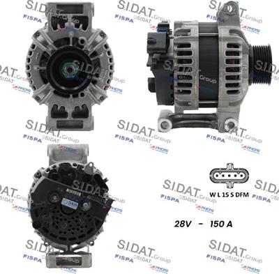 Sidat A24BH0166 - Alternatore autozon.pro