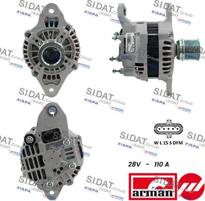 Sidat A24MH0127AS - Alternatore autozon.pro