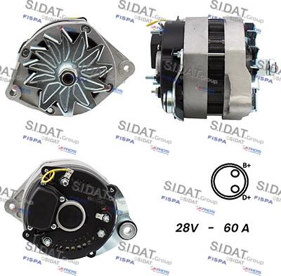 Sidat A24VA0060A2 - Alternatore autozon.pro