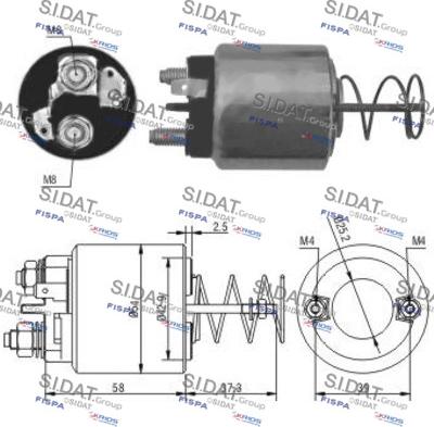 Sidat BF010002A2 - Elettromagnete, Motore d'avviamento autozon.pro