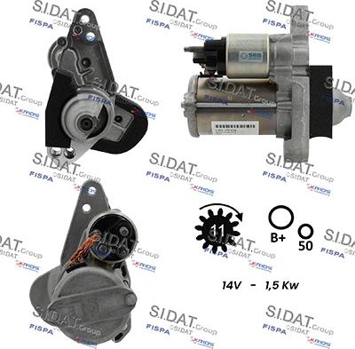 Sidat S12BH0946 - Motorino d'avviamento autozon.pro