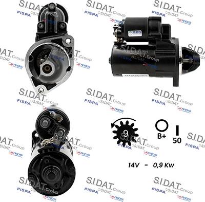 Sidat S12BH0941 - Motorino d'avviamento autozon.pro