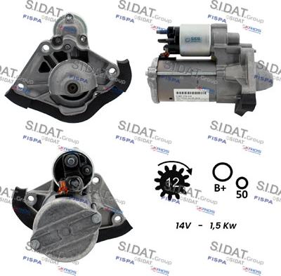 Sidat S12BH0948 - Motorino d'avviamento autozon.pro