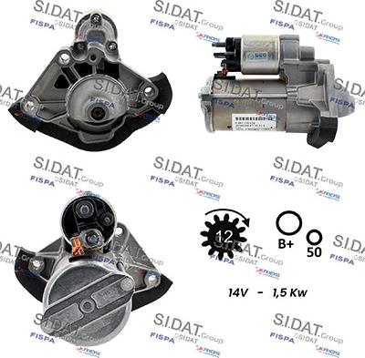 Sidat S12BH0947 - Motorino d'avviamento autozon.pro