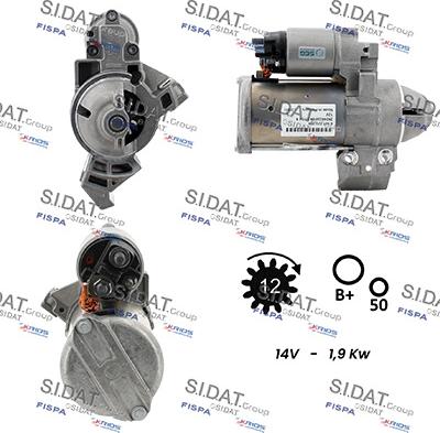 Sidat S12BH0904 - Motorino d'avviamento autozon.pro