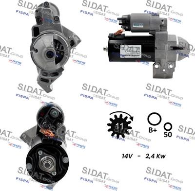 Sidat S12BH0919 - Motorino d'avviamento autozon.pro