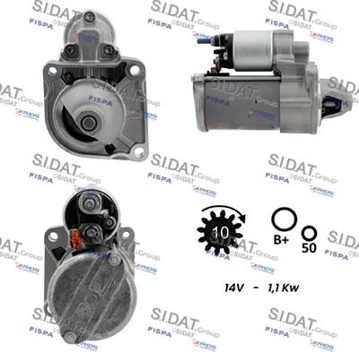 Sidat S12BH0937 - Motorino d'avviamento autozon.pro