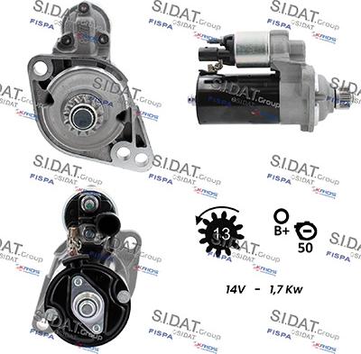 Sidat S12BH0925 - Motorino d'avviamento autozon.pro