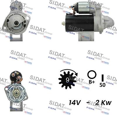 Sidat S12BH0496A2 - Motorino d'avviamento autozon.pro