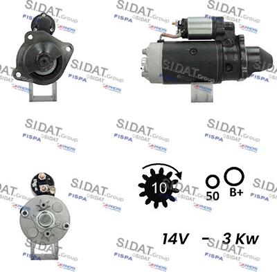 Sidat S12BH0492A2 - Motorino d'avviamento autozon.pro