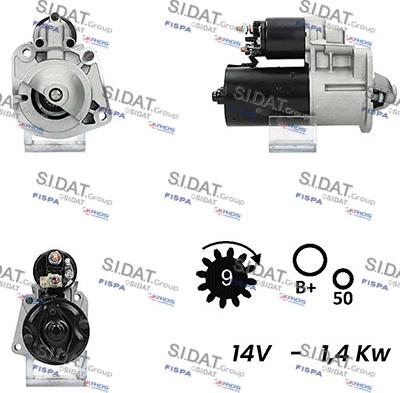 Sidat S12BH0497A2 - Motorino d'avviamento autozon.pro