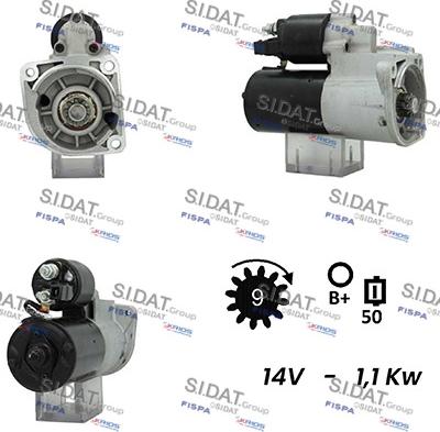 Sidat S12BH0440A2 - Motorino d'avviamento autozon.pro