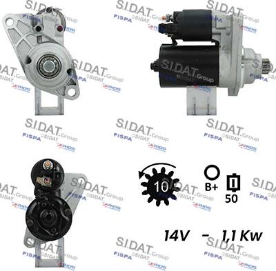 Sidat S12BH0441A2 - Motorino d'avviamento autozon.pro