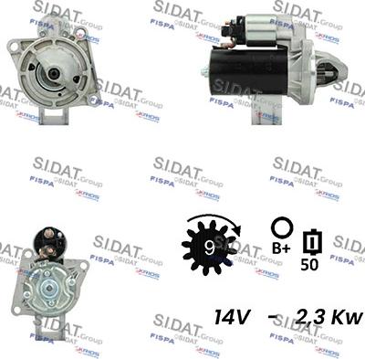 Sidat S12BH0443A2 - Motorino d'avviamento autozon.pro