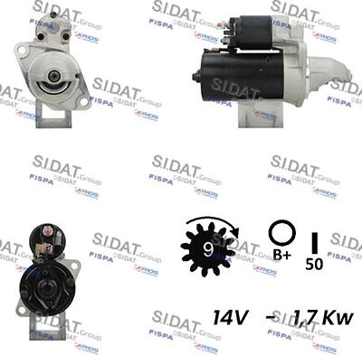 Sidat S12BH0459A2 - Motorino d'avviamento autozon.pro