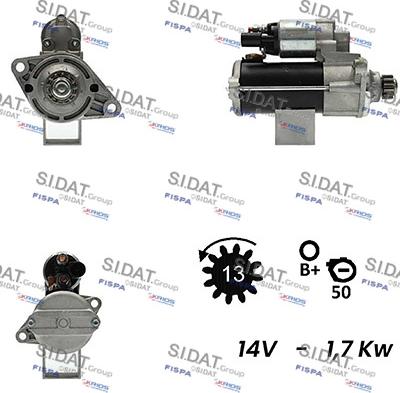 Sidat S12BH0450A2 - Motorino d'avviamento autozon.pro