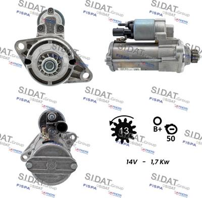 Sidat S12BH0450 - Motorino d'avviamento autozon.pro