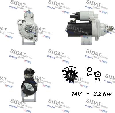 Sidat S12BH0451 - Motorino d'avviamento autozon.pro