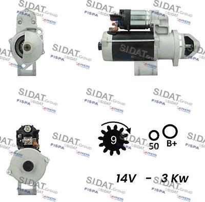 Sidat S12BH0463A2 - Motorino d'avviamento autozon.pro